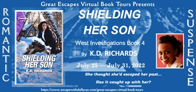 #Giveaway ~ Shielding Her Son (West Investigations Book 4) by K.D. Richards… #books #HarlequinIntrigue #RomancticSuspense #readers