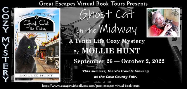 #Giveaway ~ Ghost Cat on the Midway (A Tenth Life Cozy Mystery) by Mollie Hunt… #books #CozyMystery #readers