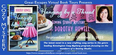 #Giveaway ~ Hanging by a Thread (A Sewing Studio Mystery) by Dorothy Howell… #CozyMystery #Books #readers