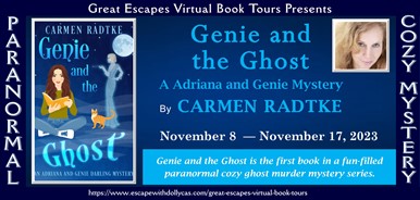 #Giveaway ~ Genie and the Ghost (A Adriana and Genie Mystery) by Carmen Radtke… #books #CozyMystery #readers