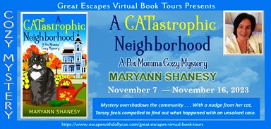 #Giveaway ~ A CATastrophic Neighborhood (A Pet Momma Cozy Mystery) by Maryann Shanesy… #CozyMystery #books #readers