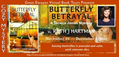 #Giveaway ~ Butterfly Betrayal (A Seneca James Mystery) by Ruth J Hartman… #CozyMystery #books #readers