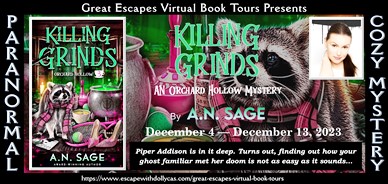 #Giveaway ~ Killing Grinds (an Orchard Hollow mystery) by A.N. Sage… #CozyMystery #books #readers