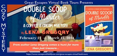 #Giveaway ~ Double Scoop of Murder (A Coffee and Cream Mystery) by Lena Gregory… #CozyMystery #books #readers