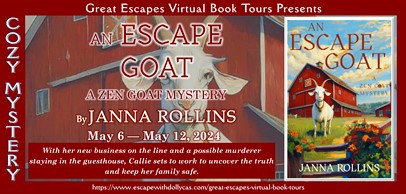 #Giveaway ~ An Escape Goat (A Zen Goat Mystery) by Janna Rollins… #CozyMystery #books #readers
